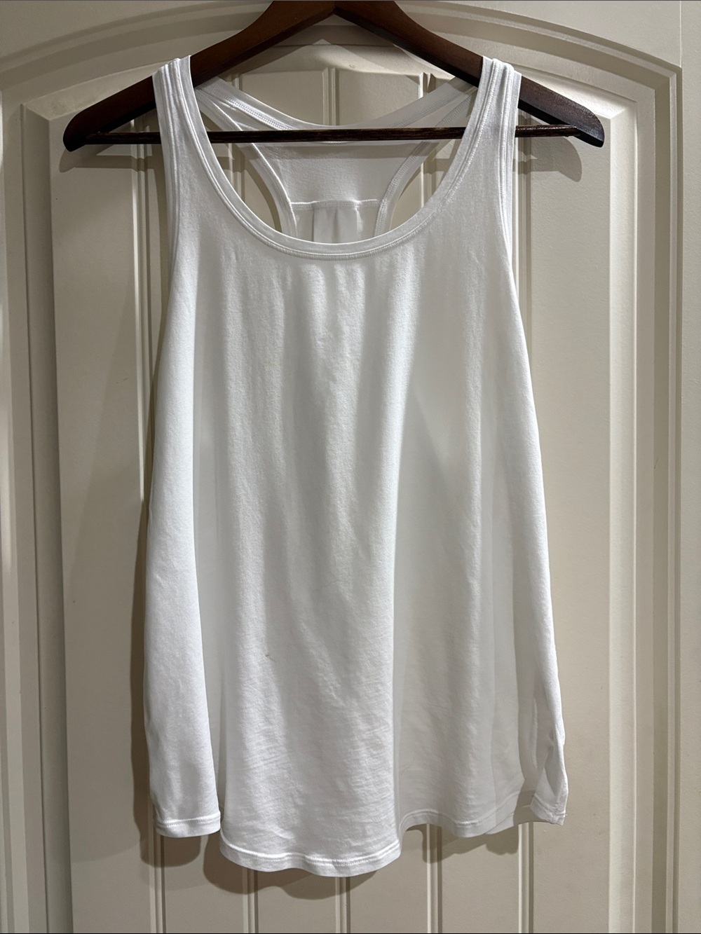 lululemon athletica White Scoop Neck Tank with Racerback
